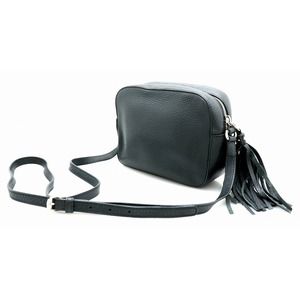 Gucci Soho Shoulder Studded Bag Disc Leather Black